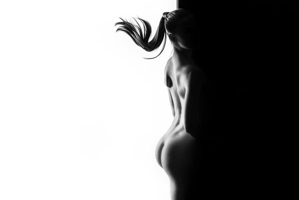 Sexy body nude woman. Naked sensual beautiful girl. - Fotografie, Obrázek