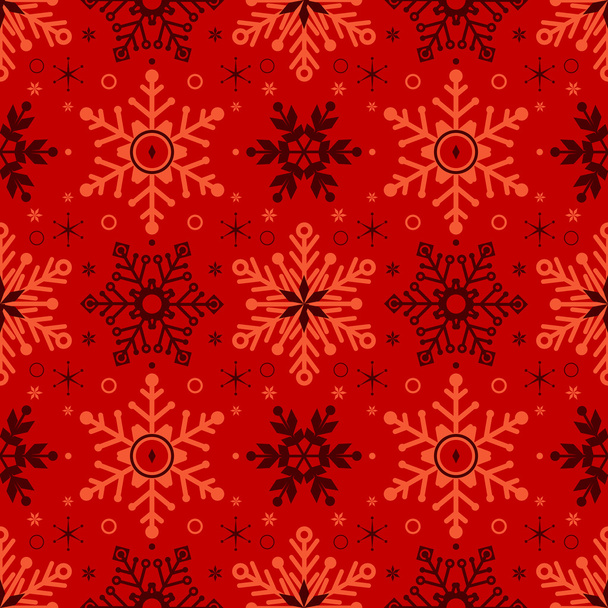 Christmas seamless background with snowflakes - Vector, Image