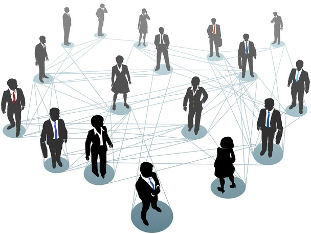 ビジネス ネットワーク接続ノード - ベクター画像