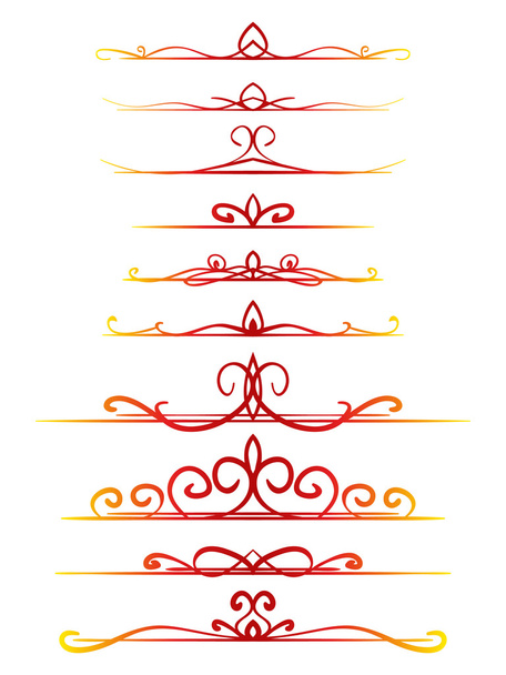 Ornamental calligraphic line page decoration - Vector, Image