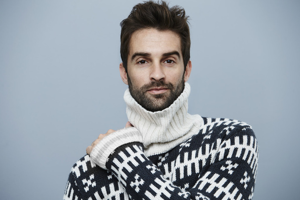 Handsome man in sweater - Фото, изображение