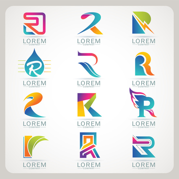 Logo letter element and Abstract web Icon - Vector, Image