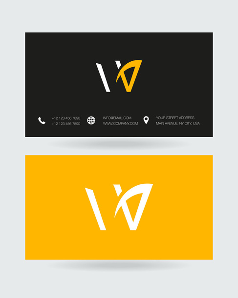 W Letter icon logo - ベクター画像