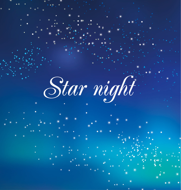 decorative star night background. vector illustration of bright  - Vector, Image