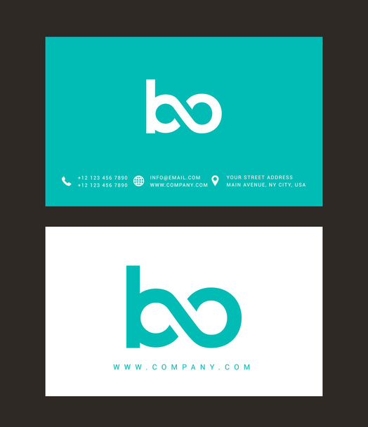 B і логотип літери O - Вектор, зображення