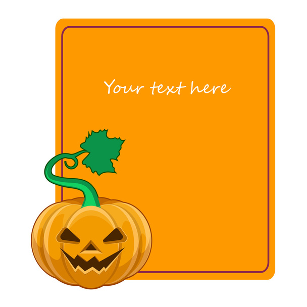Halloween pumpkin greeting illustration art - Διάνυσμα, εικόνα