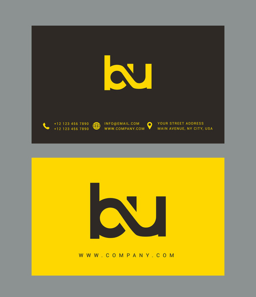 Логотип літер B та U
 - Вектор, зображення