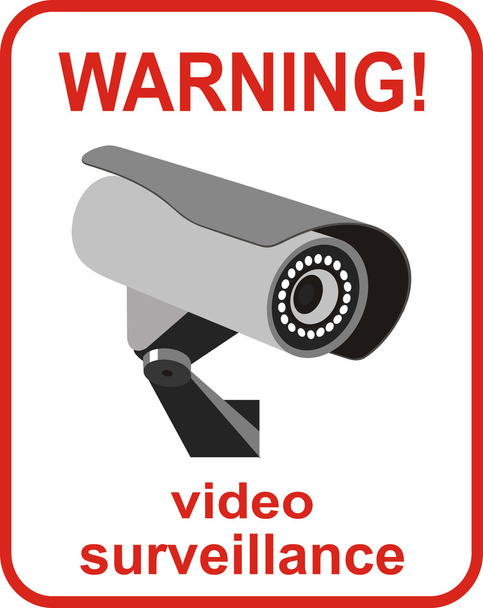 Video surveillance sign.  - Vector, Image