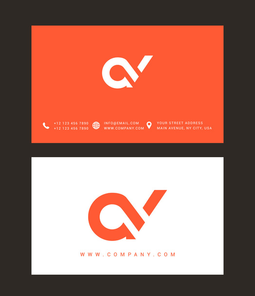 A と V の文字ロゴ - ベクター画像