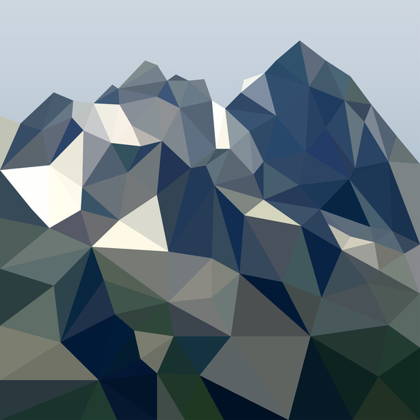 Rock in polygonal style. Mountain landscape. Vector illustration - Vector, Image