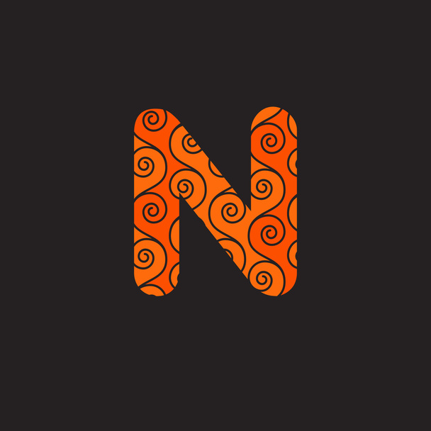Floral N Letter Logo Icon - Vector, Image
