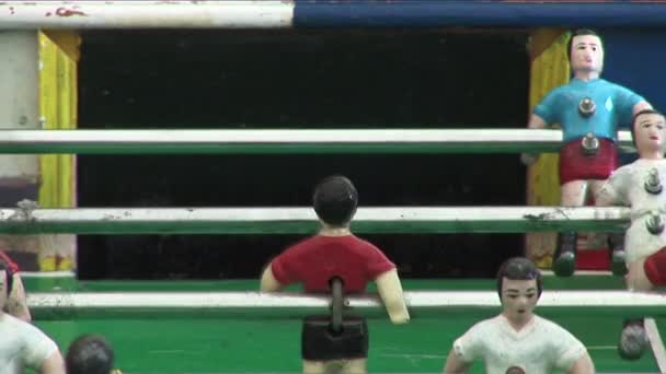Close up on goals scored in table football or table soccer - Footage, Video