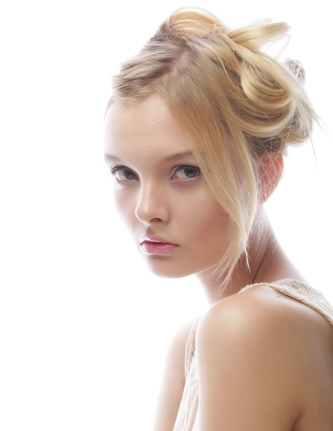 Photo of young beautiful woman with blond hair - Photo, image