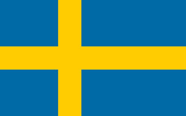 originele en eenvoudige vlag van Zweden - Vector, afbeelding