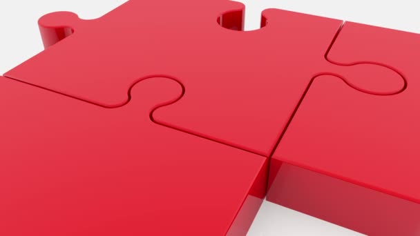 Puzzle pieces in red - Záběry, video