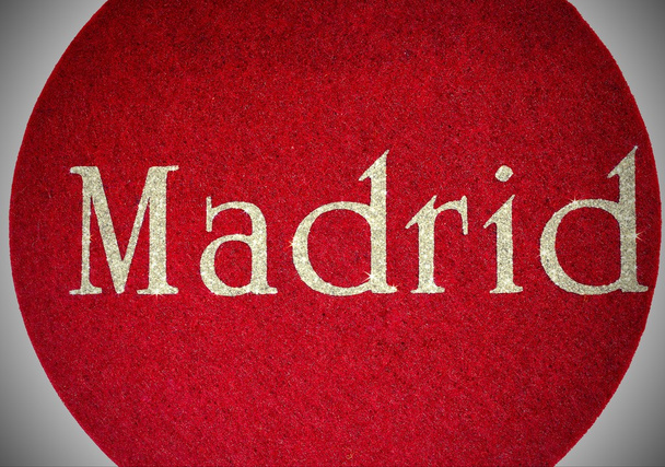 Μαδρίτη γραμμένο από μια ισπανική πόλη με Γκλίτερ γραμματοσειρά - Φωτογραφία, εικόνα
