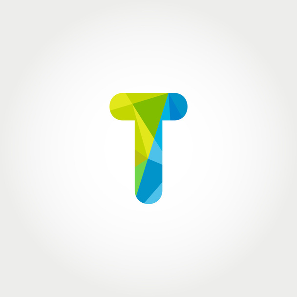Geometrinen T-kirjaimen logokuvake
 - Vektori, kuva