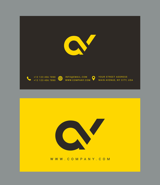 A と V の文字ロゴ - ベクター画像