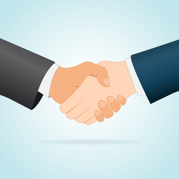 koncept handshake mezi dvěma podnikateli - Vektor, obrázek