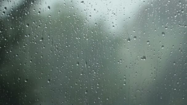 Rain pouring down the window - Footage, Video