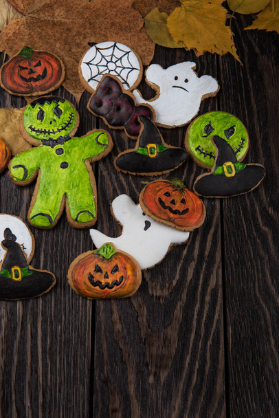 Homemade delicious ginger biscuits for Halloween - Photo, Image