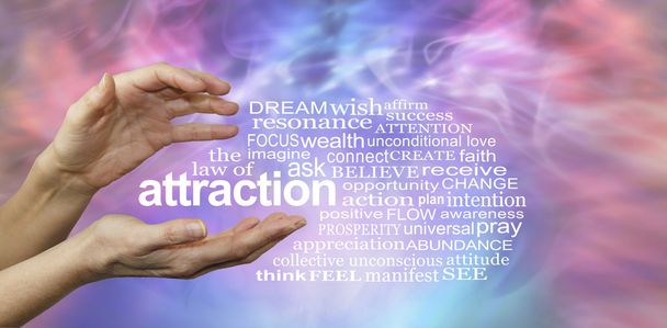 The Law of Attraction Word Cloud  - Photo, Image