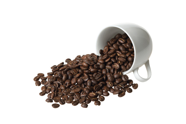 Coffee beans in cup - Foto, Imagen