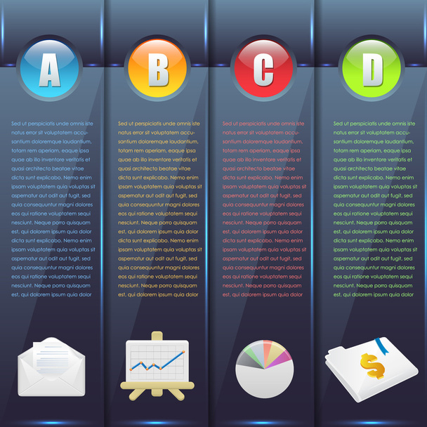 Vector Background Number Options Banner & Card - Vector, afbeelding