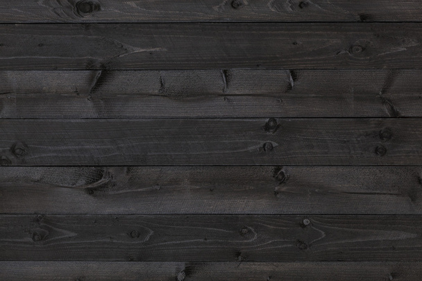 Dark wood background, black texture - Photo, Image