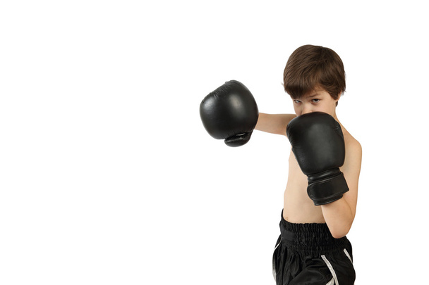 Rapaz boxer chute
 - Foto, Imagem