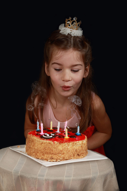 Girl's birthday cake - Фото, зображення