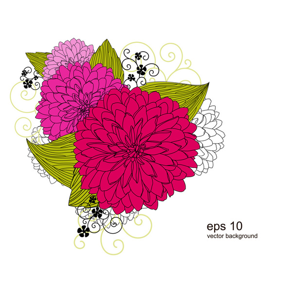 φόντο με ping λουλούδια - Διάνυσμα, εικόνα