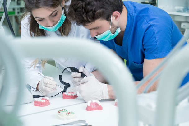 Dental prosthesis working on the denture - Фото, зображення