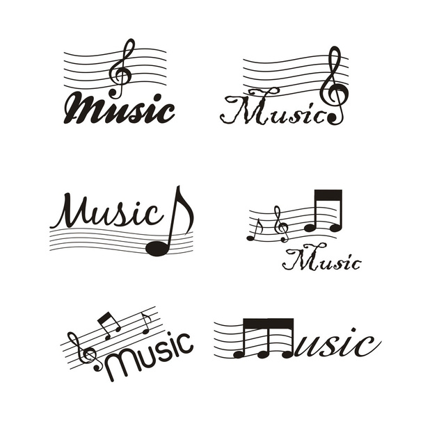 muzikale pictogrammen - Vector, afbeelding