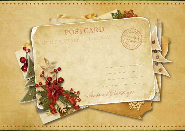 Christmas greeting postcard - Fotó, kép