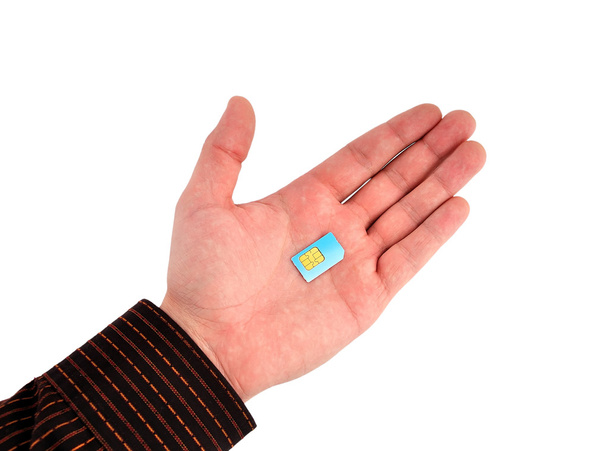 Sim card in hand - Foto, afbeelding