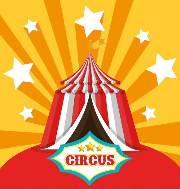 circus entertainment geweldige show - Vector, afbeelding