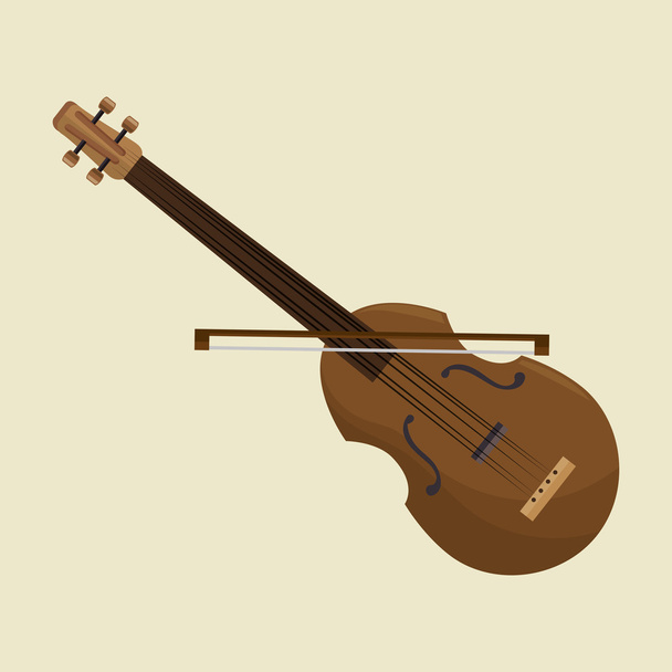 calssic violin musik instrument design icon - Vektor, Bild