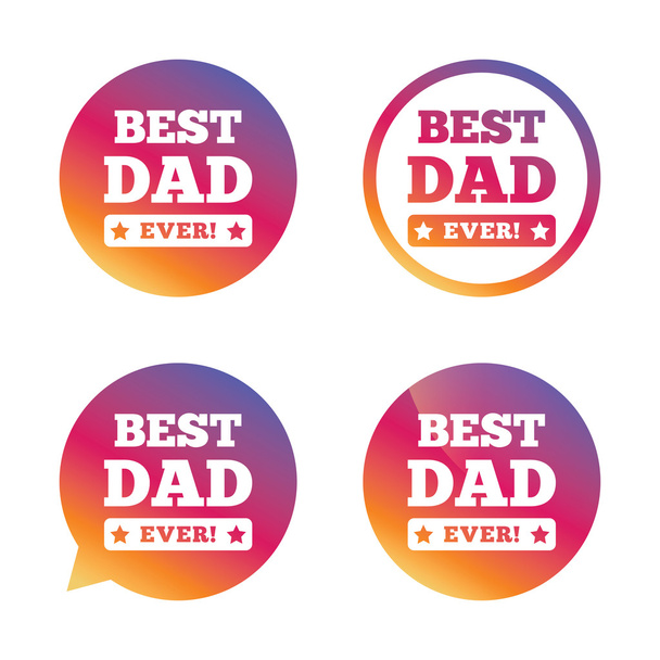 Best father ever sign icon. Award symbol. - Vector, Image