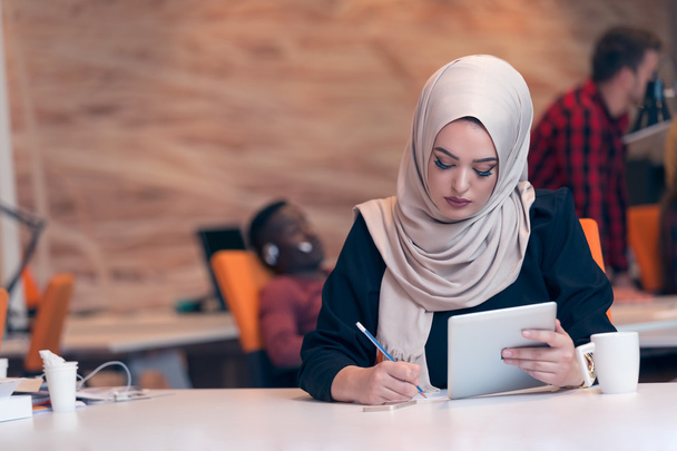 Young Arabic business woman working startup office.  - Photo, image