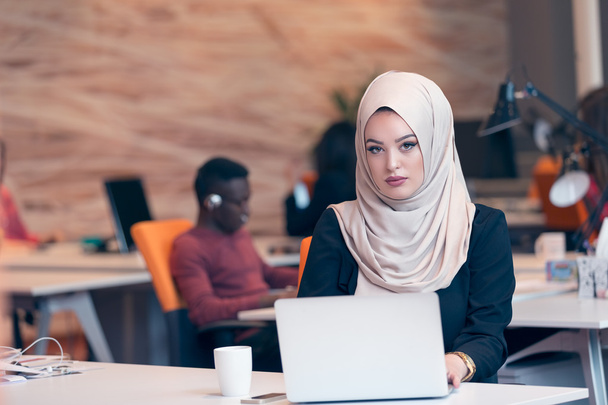 Young Arabic business woman working startup office.  - Fotó, kép