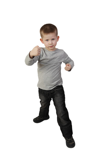 Little boy aggressive - Φωτογραφία, εικόνα