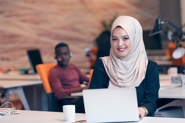 Young Arabic business woman working startup office.  - Φωτογραφία, εικόνα