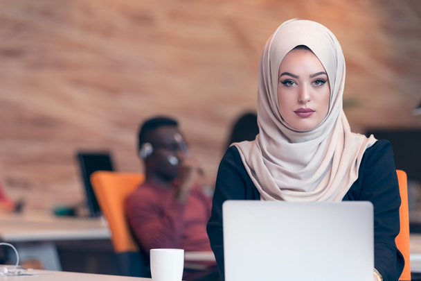 Young Arabic business woman working startup office.  - Fotó, kép
