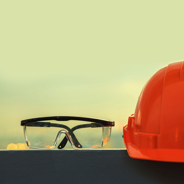 Safety helmet on Construction site - Photo, Image
