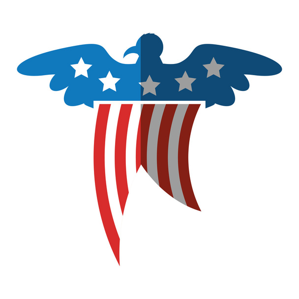 united states of america with eagle emblem - Vector, Image