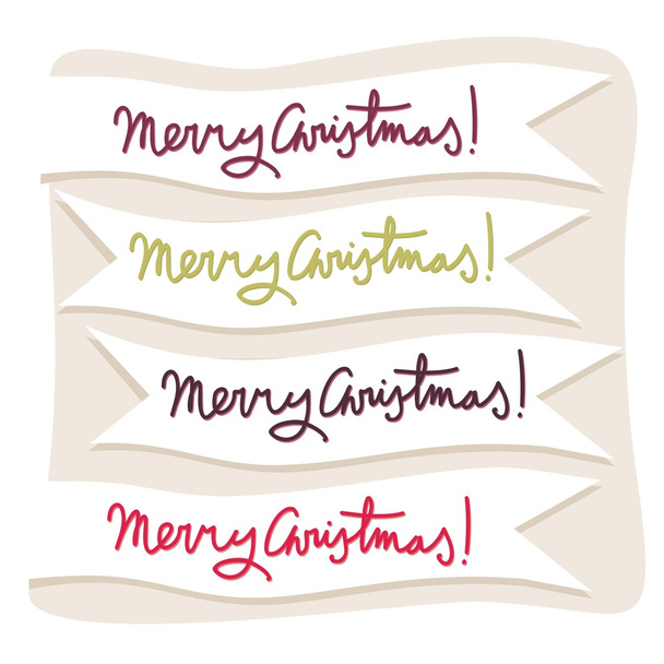 Merry christmas text labels - Vettoriali, immagini