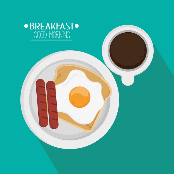 Diseño de café y desayuno
 - Vector, imagen