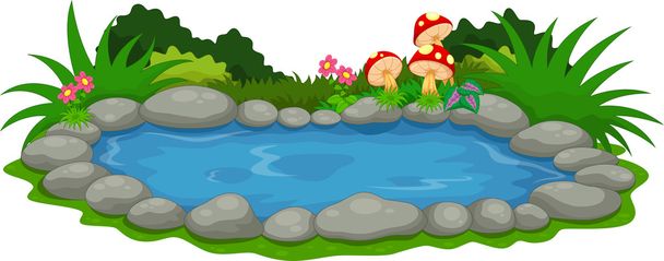 Un piccolo cartone animato lago
  - Vettoriali, immagini