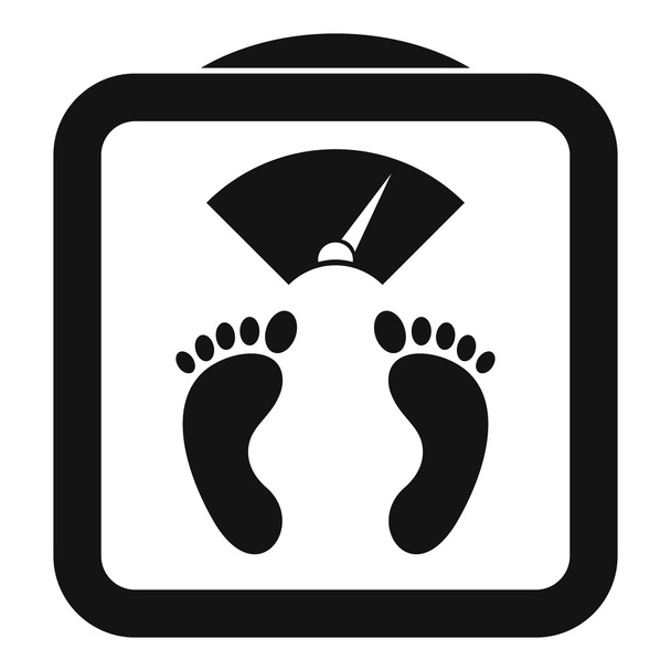 Floor scales icon, simple style - Vetor, Imagem